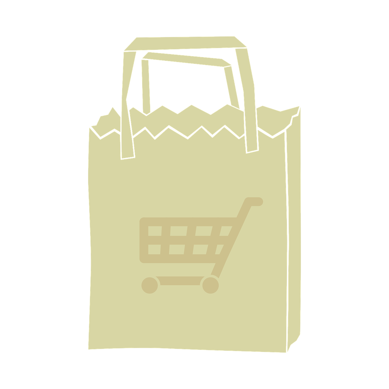 A vector sample image of a printed paper bag.